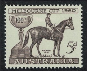 Australia 100th Melbourne Cup Race Commemoration 1960 MNH SG#336