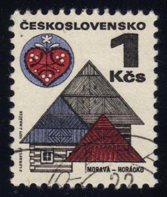 Czechoslovakia #1733 Roofs and Folk Art, CTO (0.25)