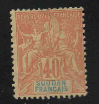 French Sudan Scott 15 Mint Hinged, Hinge Remnant tiny thin, signed.