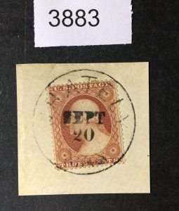 MOMEN: US STAMPS #26 USED SEPT 20  LOT #3883