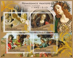 Stamps Art. Painting Boticelli 1+1 sheets perforated MNH** 2017 year
