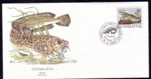 Yugoslavia FDC SC# 2035C Burbot Fish L396