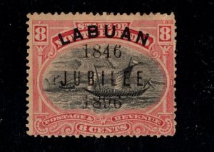 EDSROOM-523 Labuan 71 1896 Jubilee MH Full Gum Cat Val $58 Top Value