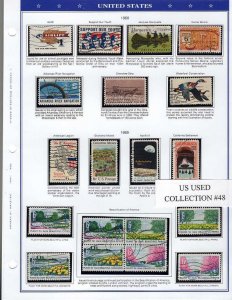 US Used Commemorative and definitives, all different read text Collection #048