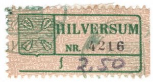 (I.B) Netherlands (Municipal) Revenue : Duty Stamp 2.50G (Hilversum)