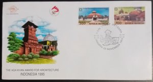 Indonesia FDC Cover 1995. The Aga Khan Award for Architecture