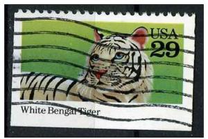 USA 1992 - Scott 2709 used - 29c, White Bengal tiger 