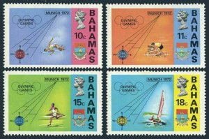 Bahamas 335-338,lightly hinged. Olympics Munich-1972:High jump,Bicycling,Sailing