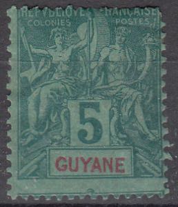 French Guiana 35 Cer33 MH Ave 1892 SCV $13.50