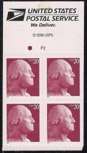 #3482B 20 cents George Washington M OG NH EGRADED XF 88 XXF