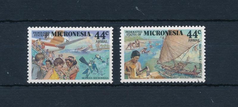 [56807] Micronesia 1988 Aircraft Boat Airmail from set MNH