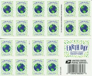 5459 CF1 Counterfeit  Earth Day Booklet Pane of 20  Stamps