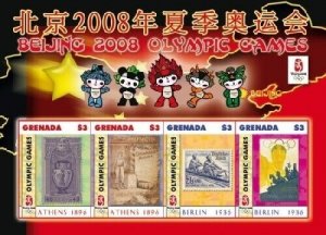 Grenada - 2007 - Beijing 2008 Olympics - Sheet Of 4 - MNH