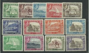 ADEN GVI 1939 Set of 13 Sg 16-27, Mounted Mint  {AV2500-44}