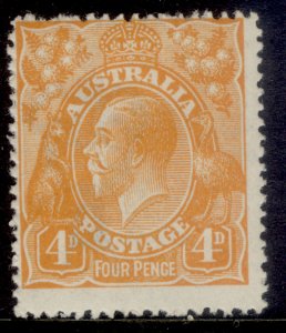 AUSTRALIA GV SG22, 4d orange, M MINT. Cat £42.