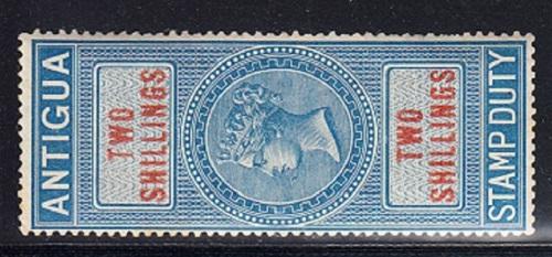 ANTIGUA Stamp duty Two shillings  Mint NH