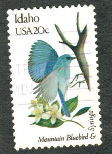 1964A Idaho Birds and Flowers used single - bullseye perf 11.25 x 11