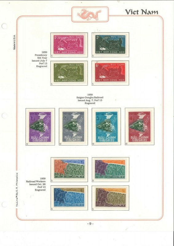 South Viet Nam - 1975 - Sc 1-516 - Complete stamp collection - MNH