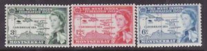 Montserrat-Sc#143-5- id8-unused NH West Indies Federation-Maps-Omnibus set-QEII-