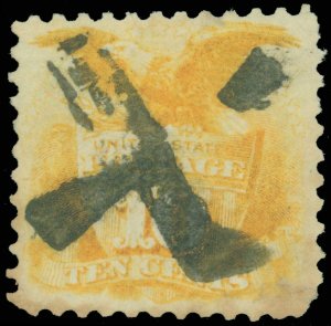 Scott #116, Used-VF+ w Bold NAGASAKI CHOP / X Fancy Cancel, SCV $310 Total!