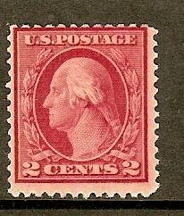 United States, Scott #406; 2c Washington P12, SL Wmk, MLH