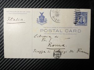 1912 Philippines Postcard Cover Lapinas Rizal PI to Rome Italy