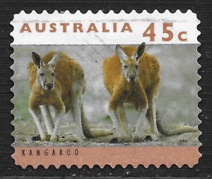 Australia #1294B 45c Threatened Species - Adult Kangaroo with Joey