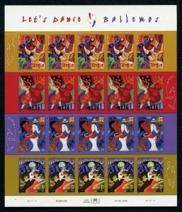 US Scott 3939-3942 Let's dance Salsa  pane of 20 MINT