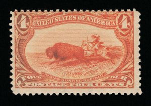 AFFORDABLE GENUINE SCOTT #287 F-VF MINT OG NH 1898 4¢ TRANS-MISS EXPO  #11609