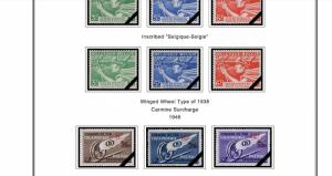 COLOR PRINTED BELGIUM RAILWAYS POST 1879-1987 STAMP ALBUM PAGES (54 ill. pages)