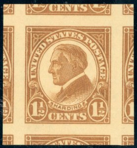 US Stamp #576 Harding, 1-1/2c PSE Cert - Gem 100J - Mint OGNH - SMQ $125.00