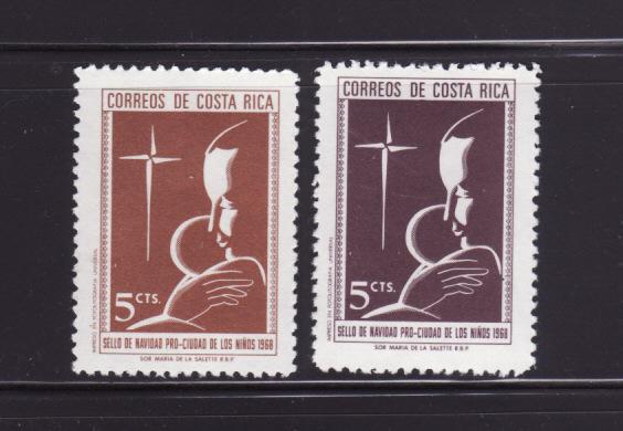 Costa Rica RA39-RA40 MNH Christmas