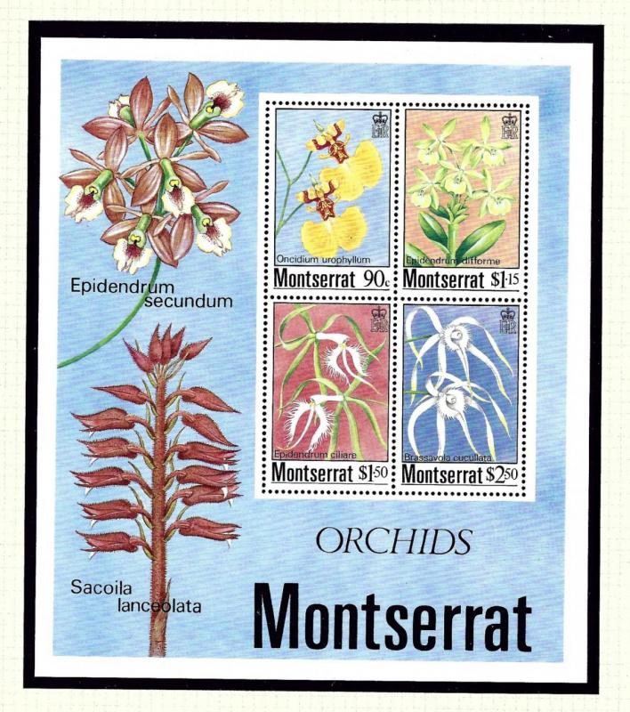 Montserrat 557a MNH 1984 Orchids S/S