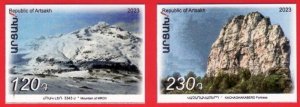 Mountain Karabakh Armenia Artsakh 2023 Landscapes Mountains set of 2 stamps MNH