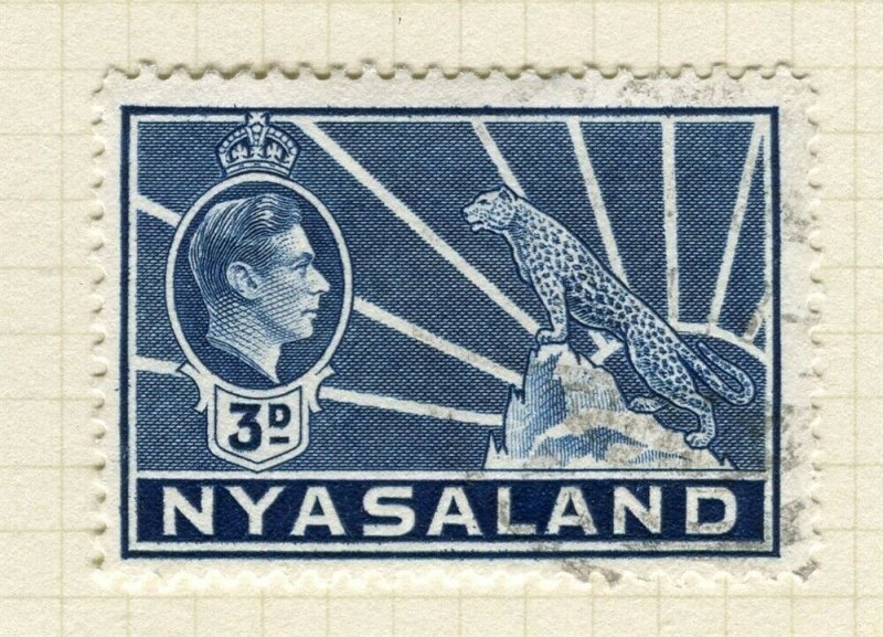 NYASALAND; 1938 early GVI issue fine used 3d. value