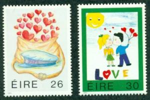Ireland #822-823  Mint  VF NH  Scott $3.15  Love