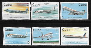 Cuba 3028-3033 Cuban Airlines set MNH