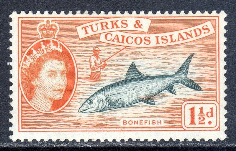 Turks & Caicos  1957   sg 238  1 1/2d  -  value  MM