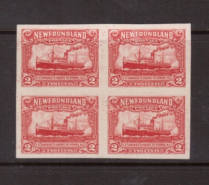 Newfoundland #164b XF Mint Imperf Block **With Certificate**