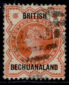 BRITISH BECHUANALAND QV SG9, ½d vermilion, FINE USED.