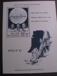 BELGIUM STAMP- APOLLO 11TH- THE FIRST MAN ON THE MOON MNH S/S-VF BEST QUALITY,