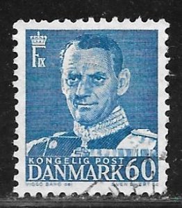 Denmark 337: 60o Frederik IX, used, F-VF