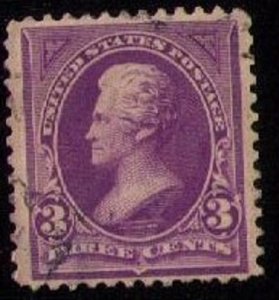 US Sc #253 Used 3c Purple Centering Very Fine