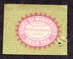 Minnesota State Revenue, Beer Bottles, SRS # BT2, MNH, Lot 200559 -01