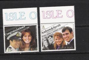 GB ISLE OF MAN 314-15 MNH ROYAL WEDDING 889C