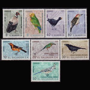 SALVADOR 1963 - Scott# C200-7 Birds Set of 8 NH