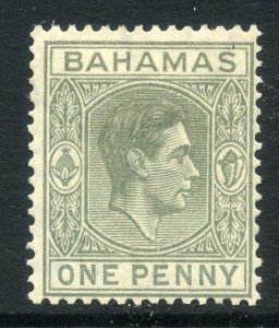 BAHAMAS;  1938 early GVI issue fine Mint hinged value 1d.