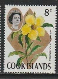 1967 Cook Islands - Sc 208 - MNH VF - 1 single - Alamanda