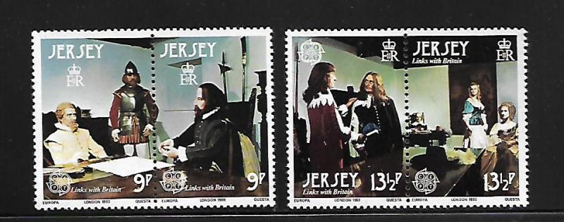 GB,JERSEY, 229-30, MNH, EUROPA, 1980