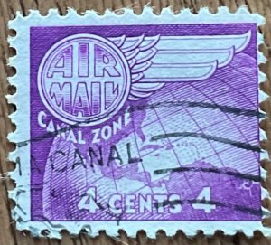 Canal Zone #C21 Used Single Canal Zone Globe and Wing SCV $.35 L48